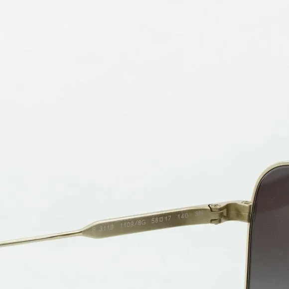 💯 NEW BURBERRY BE3119 JUDE 11098G GOLD GREY SQUARE SUNGLASSES - Picture 8 of 13